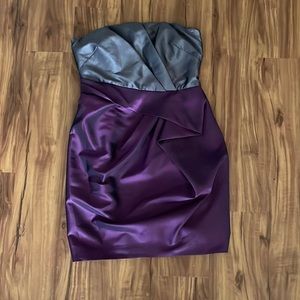 2 colors party dress, strapless , size 10